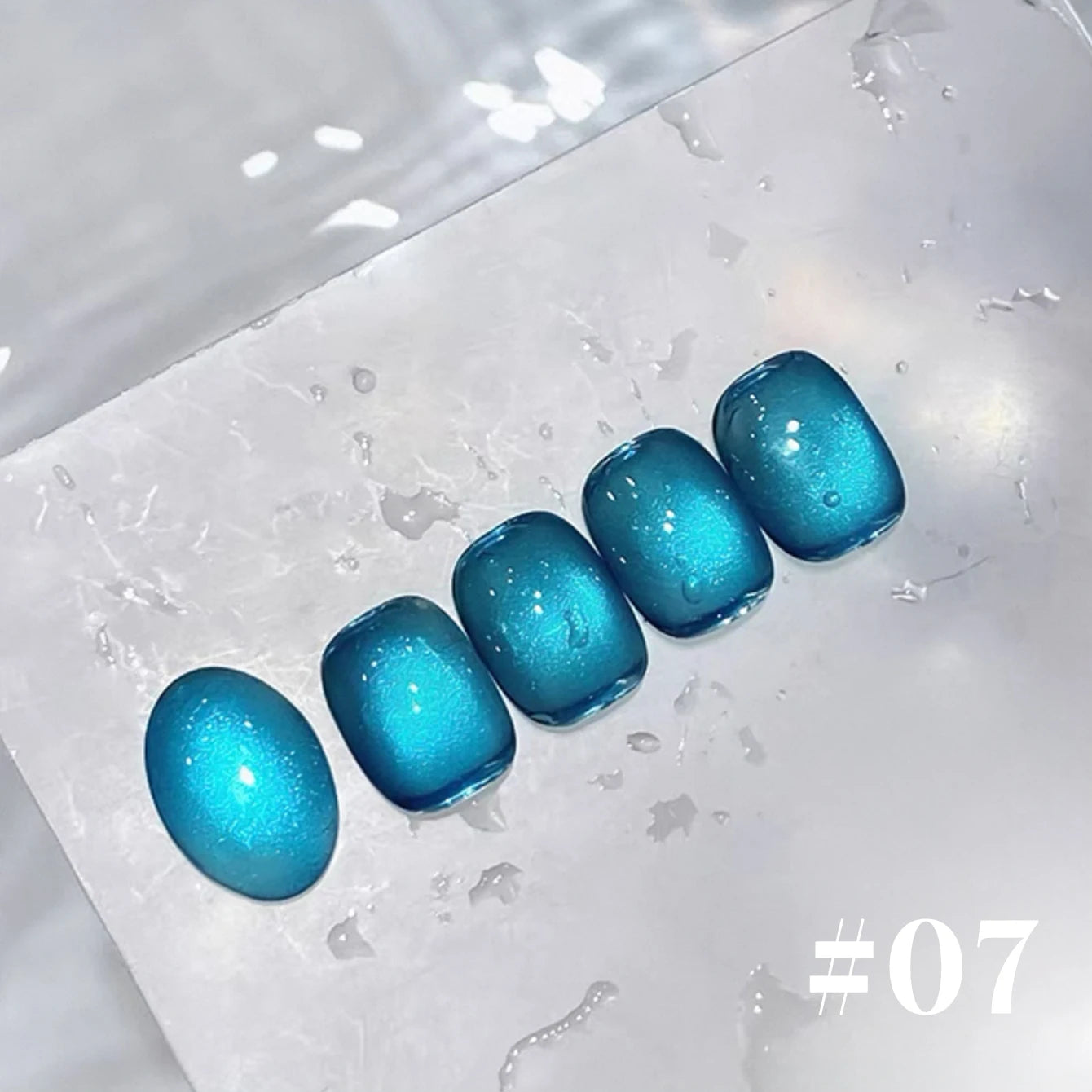 MIANEL 12ML 1-12pcs Blue Nails Glass Bead Cat Eye Gel Nail Polish Whitening Popular Summer Nails Crystal Nail Polish Green Nails