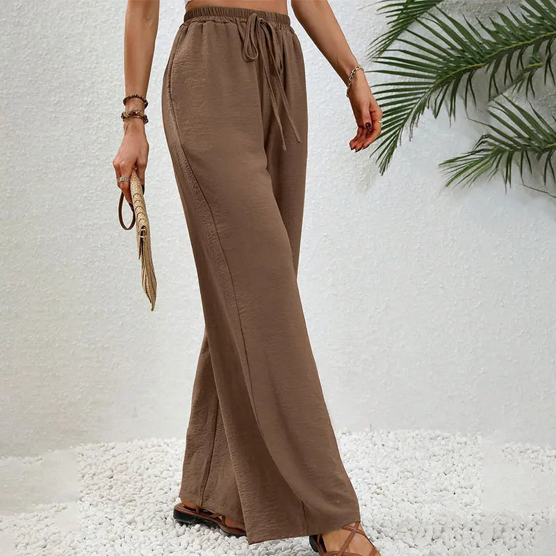 Women Striped Trousers Summer New Fashion Streetwear Basic Straight Casual Slim Pants Lady Sexy Solid Simple Versatile Trousers